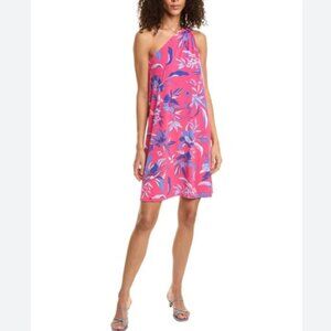 NWT Tommy Bahama Carmela Romantic Blooms One Shoulder Dress Bright Blush Medium